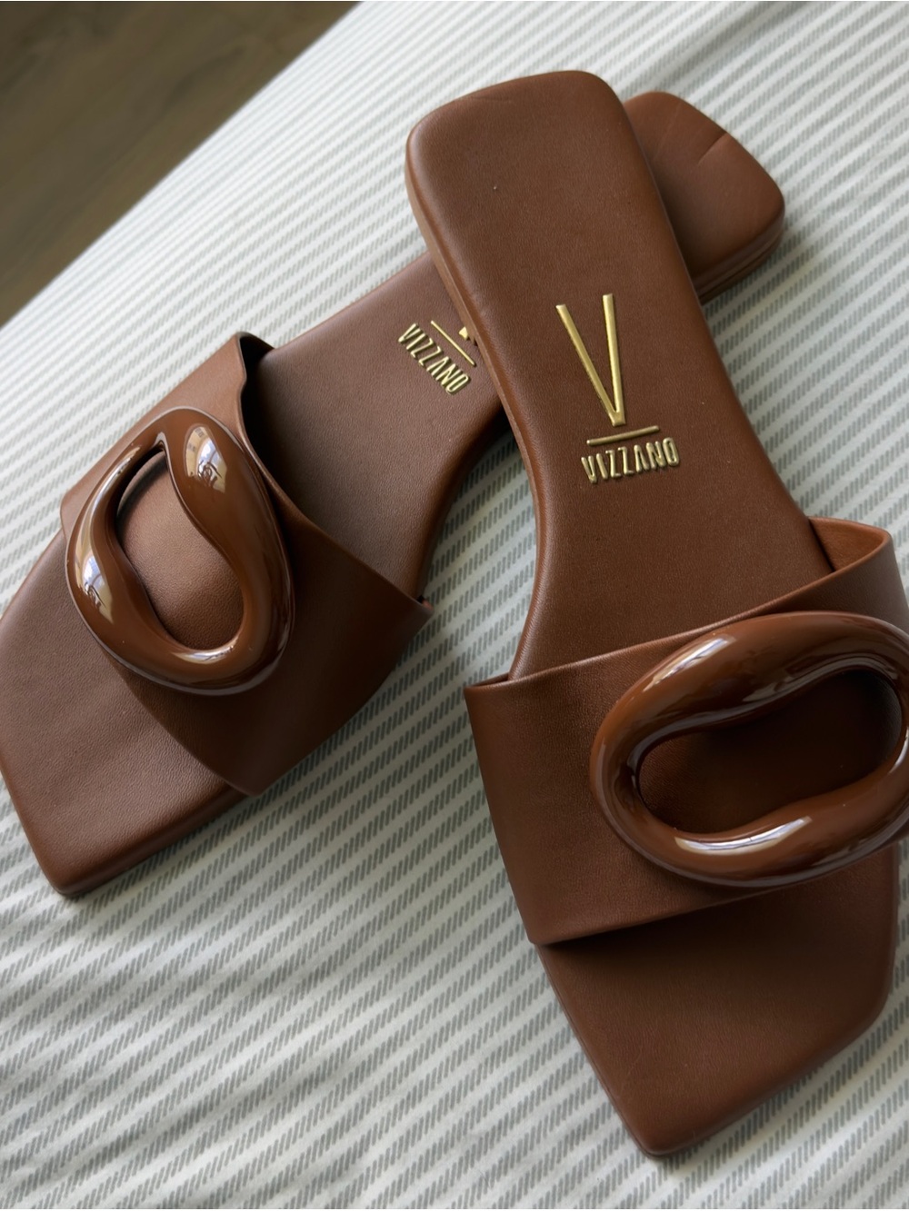 Vizzano  Slide Sandals with Decorative Oval Accent